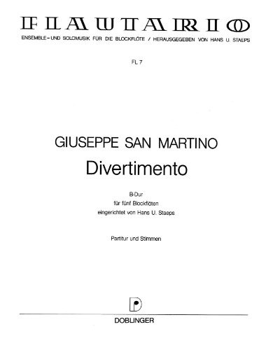 Divertimento in B-flat major — Giuseppe San Martino