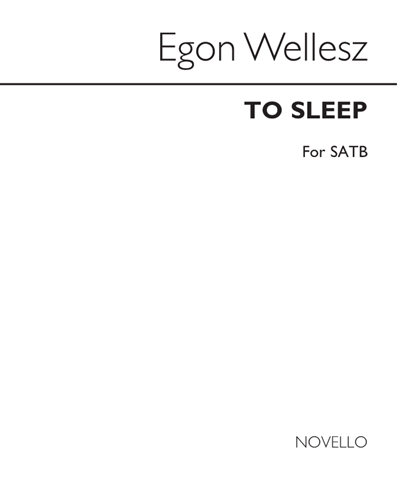 To Sleep, op. 94 — 埃贡·韦勒斯