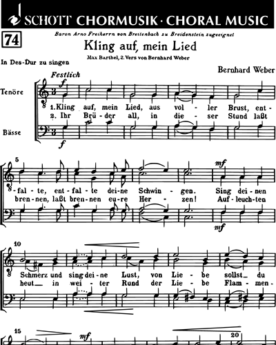Kling auf, mein Lied — Bernhard Weber