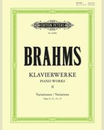 Piano Works Vol.2: Variations — Johannes Brahms