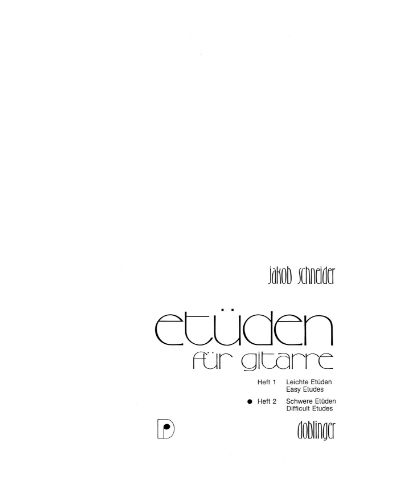 Etudes for Guitar, Book 2 — Jakob Schneider
