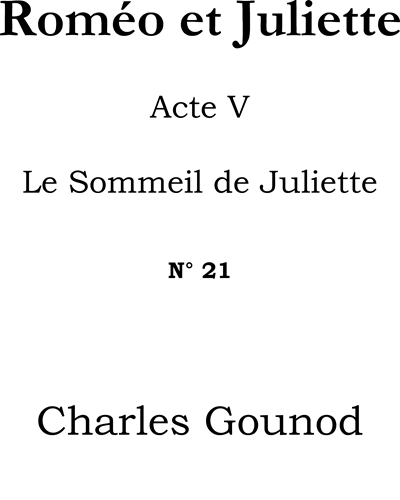 Le sommeil de Juliette — 古诺