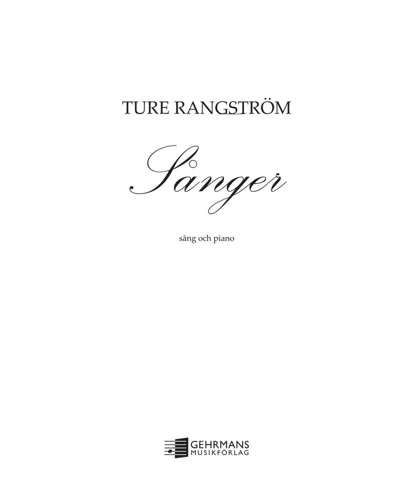 Songs — Ture Rangström