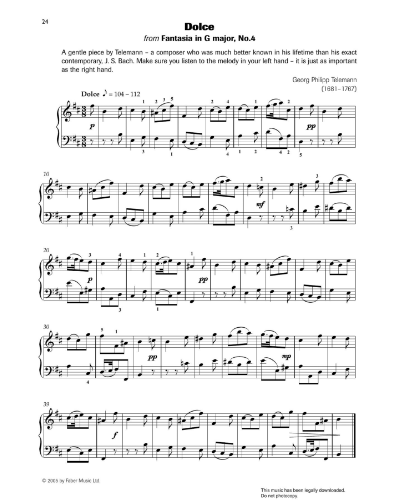 Dolce (from 'Fantasia No. 4 in G Major') — 泰勒曼