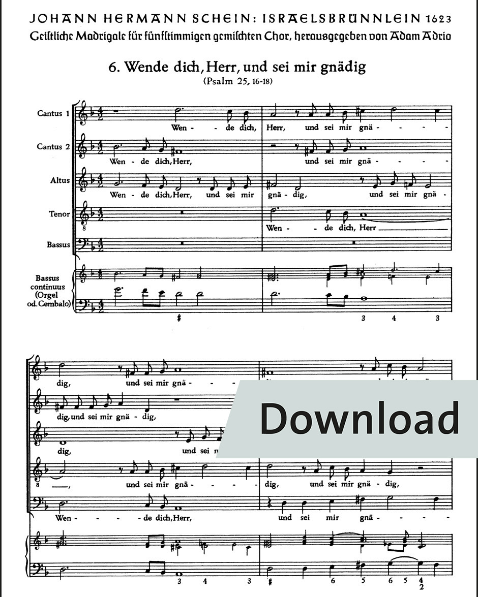 Wende dich, Herr, und sei mir gnädig — Johann Hermann Schein