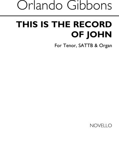 This is the Record of John (Version for Tenor) — 奥兰多·吉本斯