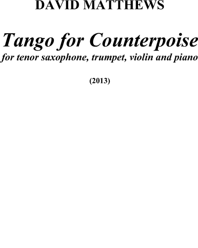 Tango, op. 51h — David Matthews