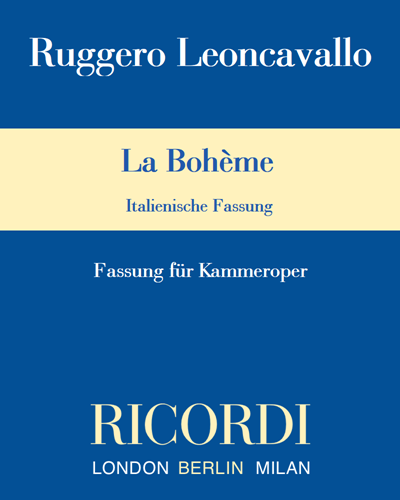 La Bohème - Fassung für Kammeroper — 莱翁卡瓦洛