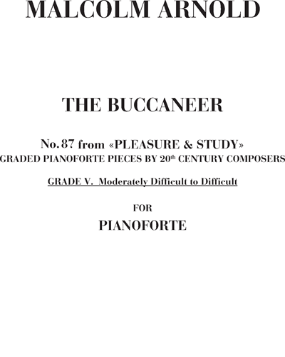 The Buccaneer n. 87 (Pleasure and Study) — 马尔科姆·阿诺德