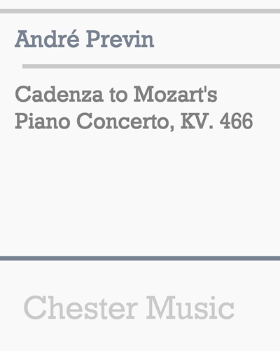 Cadenza to Mozart's Piano Concerto, K. 466 — 安德烈·普列文