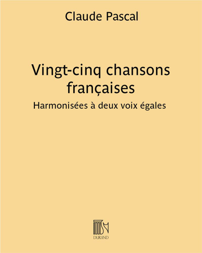 Twenty-five French Songs — Claude Pascal