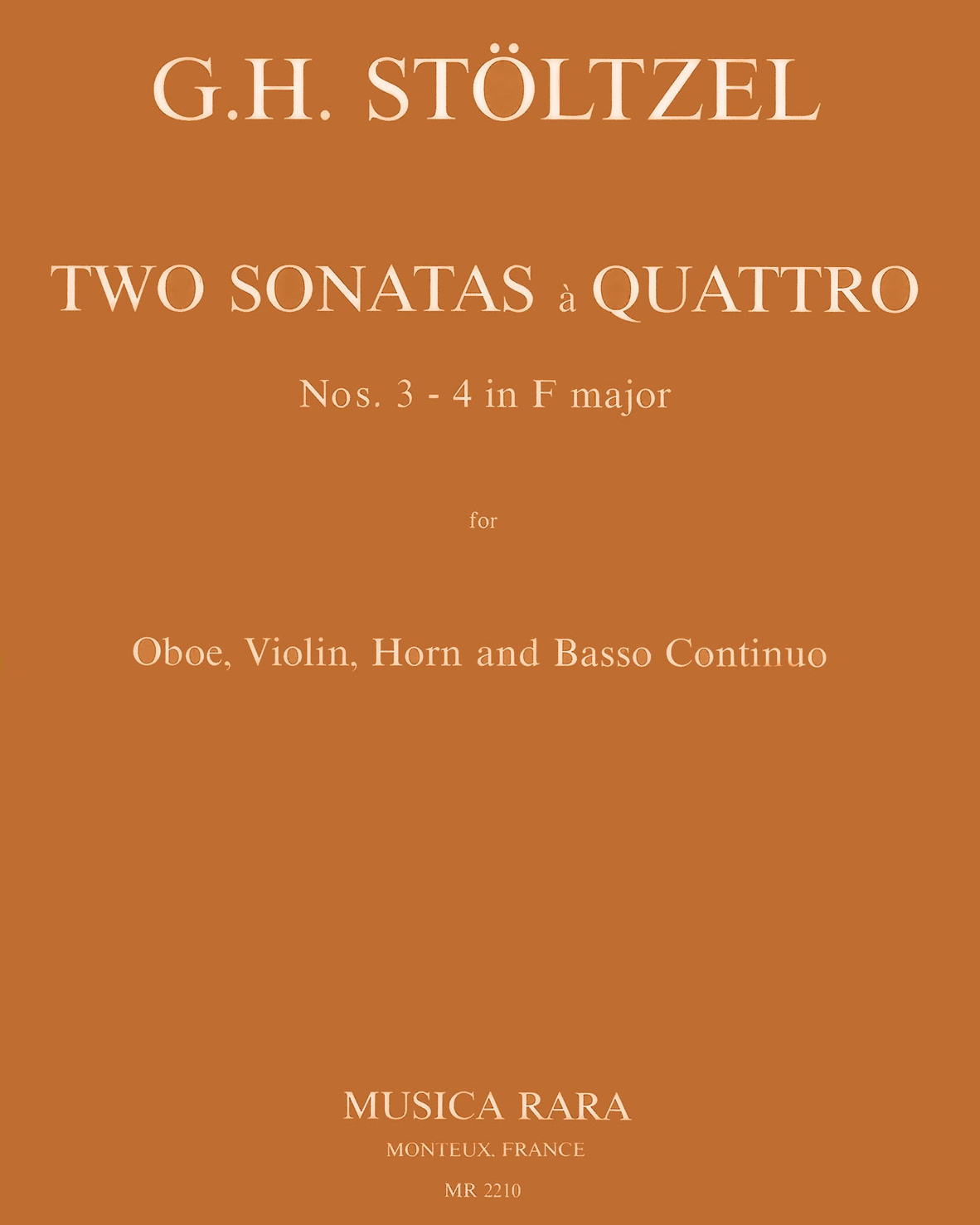 Two Sonatas for Four, Nos. 3 & 4 in F major — Gottfried Heinrich Stölzel