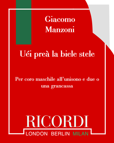 Uéi preà la biele stele — Giacomo Manzoni