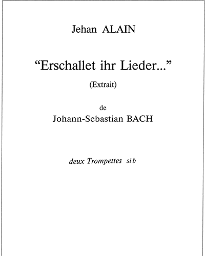 Erschallet ihr Lieder... (BWV 172) — Johann Sebastian Bach