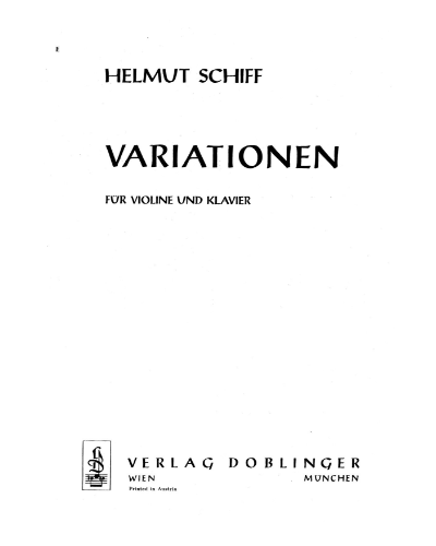 Variations — Helmut Schiff