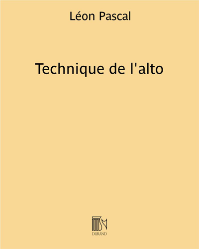 Technique de l'alto — Léon Pascal