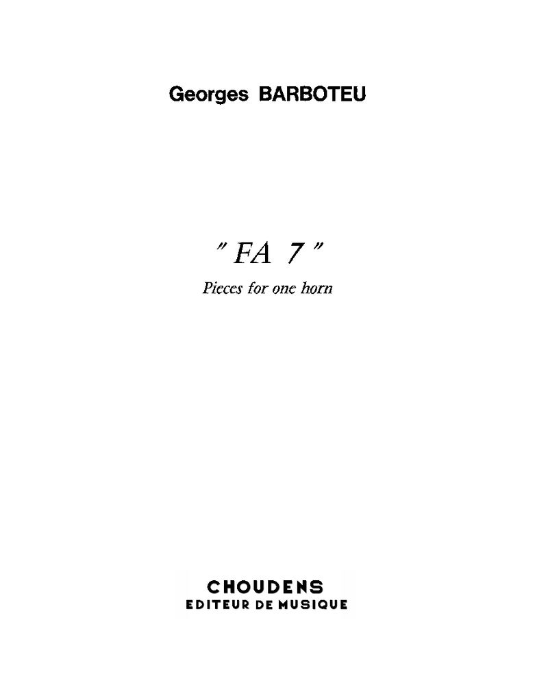Fa 7 — Georges Barboteu
