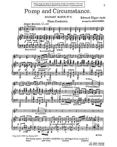Pomp and Circumstance, op. 39 — Edward Elgar