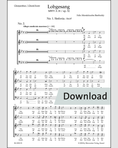 Lobgesang / Hymn of Praise, op. 52, MWV A 18 — 门德尔松