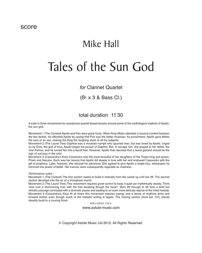 Tales of the Sun God — Mike Hall
