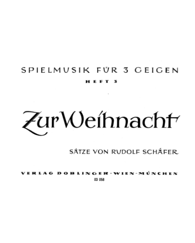 Music for 3 Violins, Book 3 — Rudolf Schäfer