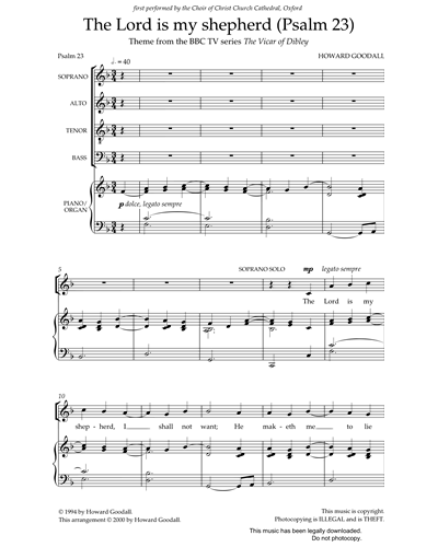 The Lord Is My Shepherd — Howard Goodall