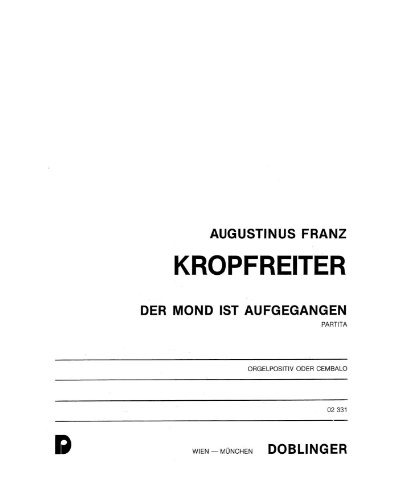 Der Mond ist aufgegangen — Augustinus Franz Kropfreiter