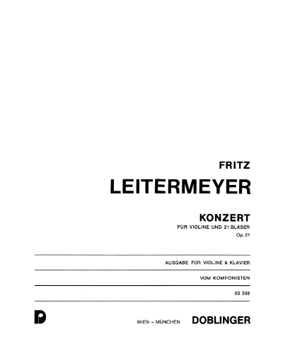 Concerto, op. 21 — Fritz Leitermeyer