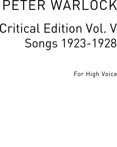 Songs 1923-1928, Vol. 5 — Peter Warlock