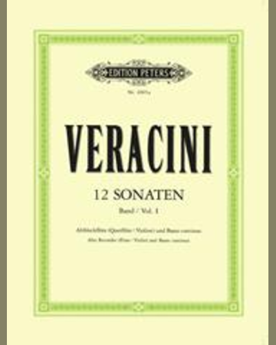 12 Sonatas Op.1, Vol.1 — Francesco Maria Veracini