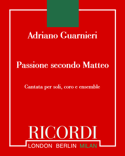 Passione secondo Matteo — Adriano Guarnieri