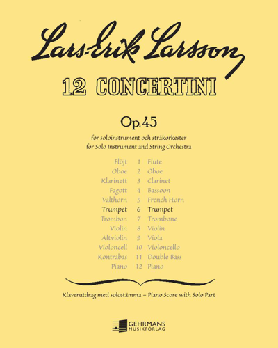 Concertino No. 6, op. 45 no. 6 — Lars-Erik Larsson