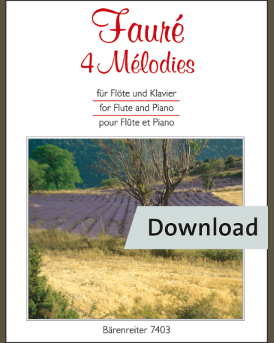 4 Mélodies für Flöte und Klavier — Gabriel Fauré