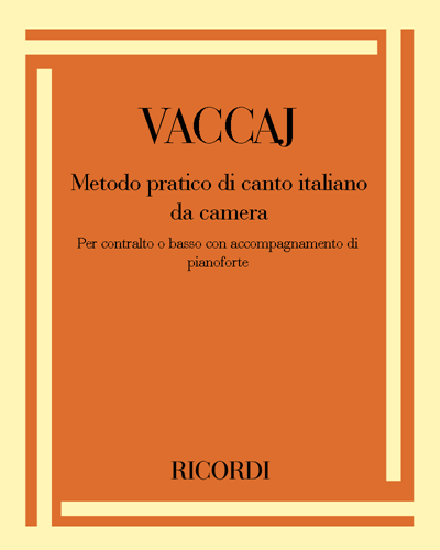 Metodo pratico di canto italiano da camera — Nicola Vaccai