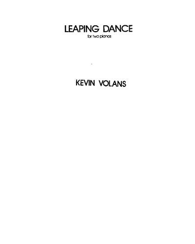 Leaping Dance — Kevin Volans