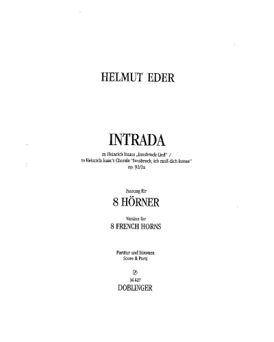 Intrada, op. 92/2a — Helmut Eder
