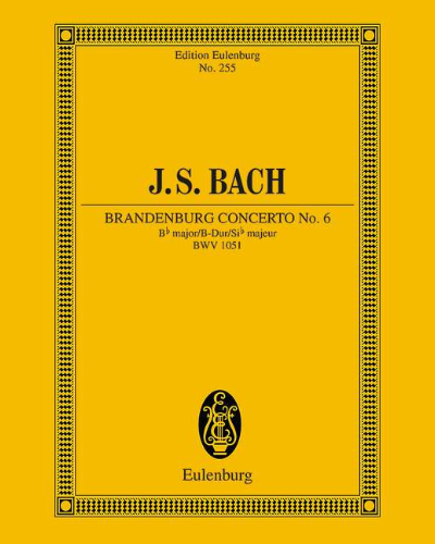 Brandenburg Concerto No. 6 in B-flat major, BWV 1051 — 巴赫