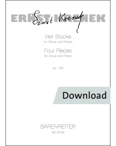 Four pieces for Oboe and Piano op. 193 — 克热内克