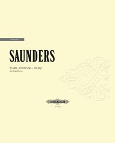 to an utterance – study — Gordon Saunders