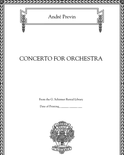 Concerto for Orchestra — 安德烈·普列文