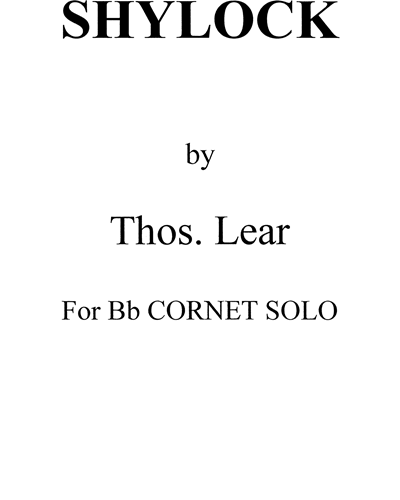Shylock — Thomas Lear