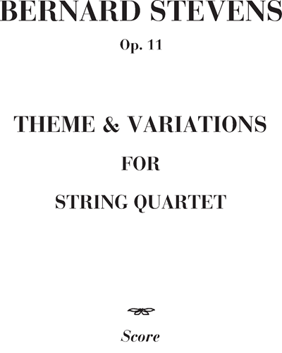 Theme and variations Op. 11 — Bernard Stevens
