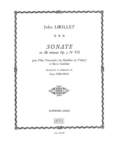 Sonata in E minor, op. 3 No. 7 — Jean-Baptiste Loeillet of London
