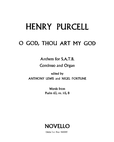 O God, Thou Art My God — Henry Purcell