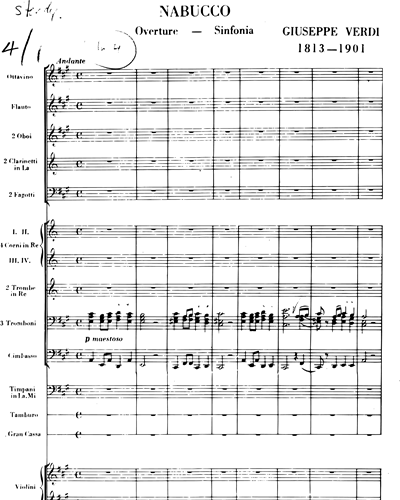 Overture to 'Nabucco' — 威尔第