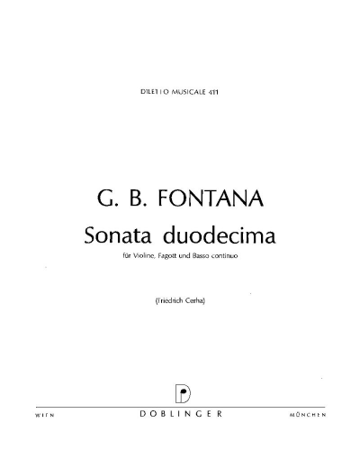 Sonata No. 12 in F major — Giovanni Battista Fontana