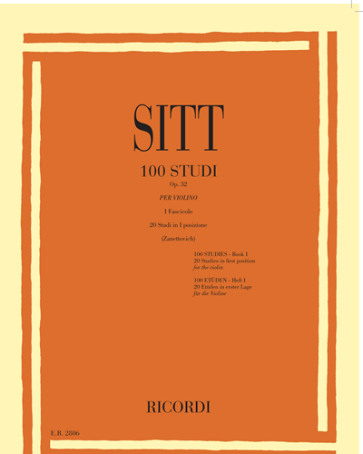 100 Studies for Violin, op. 32 - First Fascicle — Hans Sitt