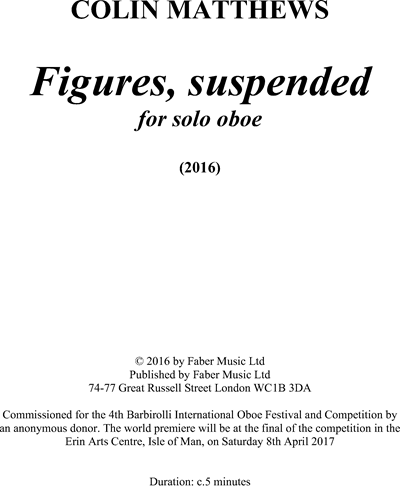 Figures, suspended — Colin Matthews
