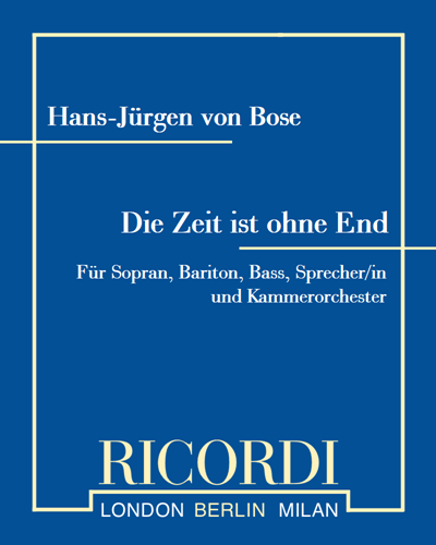 Die Zeit ist ohne End — Hans-Jürgen von Bose