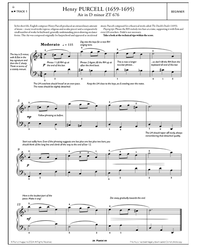Air in D minor, ZT 676 — Henry Purcell